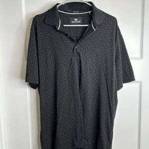 Buttercloth Men’s XL Polo Black White Icy Cotton Short Sleeve Golf Active 141